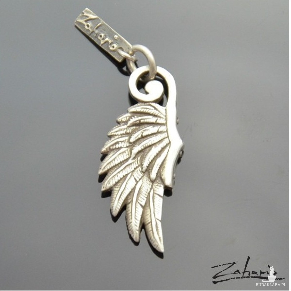 Wisior Skrzydło Małe Srebro Zahario